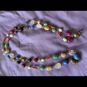 Rudraksha beads & other many real stones necklace